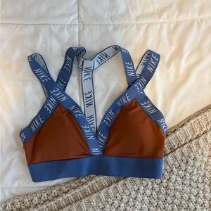 Nike Rust and Blue Strappy Sports Bra